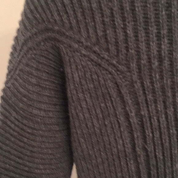 Jil Sander Gray Wool Cashmere Ribbed Embellished Pullover Sweater EUC Sz 10 Soft - Picture 7 of 12
